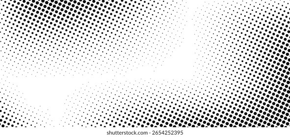 Textura de gradiente de semitono hexagonal. Abstractas fondo negro grunge. Superposición geométrica de tecnología de semitonos retro. Fondo de patrón hexagonal ondulado desvanecido. Vector