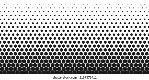 Hexagon Halftone Gradient Vertical Landscape Background Vector Illustration