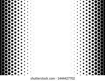 Hexagon Halftone Pattern. Abstract Geometric Background.