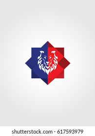 Hexagon And Head Lion Logo