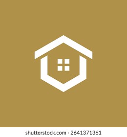Hexagon Home Logo design vector template
