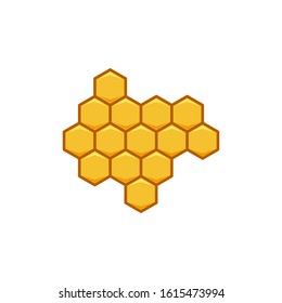 hexagon honey logo Ideas. Inspiration logo design. Template Vector Illustration. Isolated On White Background