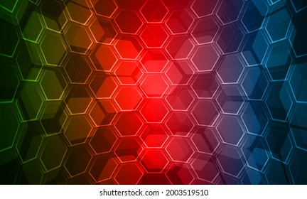 Hexagon honeycomb grid pixel vector background