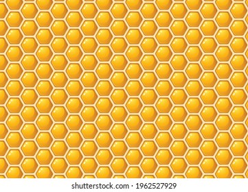 Hexagon honeycomb pattern. Graphic vector