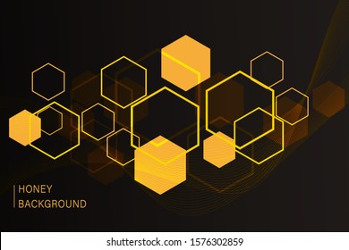 Hexagon honeycomb seamless background. Simple seamless pattern of bees' honeycomb cells. Illustration. Vector. Geometric print.