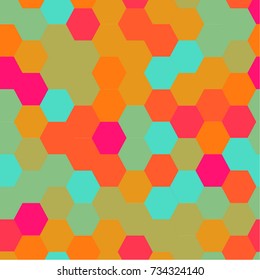 Hexagon honeycomb seamless vector pattern