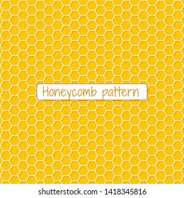 Hexagon honeycomb structure pattern background. Minimalistic seamless pattern. Beehive sweet orange geometric texture. 