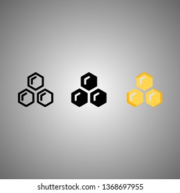 Hexagon icon 3 style, EPS 10 vector - Powered by Shutterstock - Get 15% off with code: PIKWIZARD15