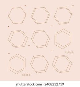 Hexagon icon color illustration, flat style simple image honeycomb green Background	