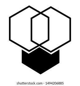 hexagon icon design vector template
