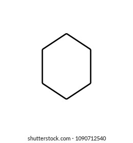 hexagon icon. Element of geometric figure for mobile concept and web apps. Thin line hexagon icon can be used for web and mobile on white background