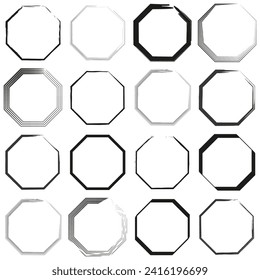 Hexagon icon. Hexagonal six sided polygon. Vector illustration. EPS 10.