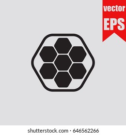Hexagon icon infographic isolated on grey background.Vector illustration.