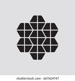 Hexagon icon infographic isolated on grey background.Vector illustration.