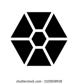 Hexagon icon isolated on white background
