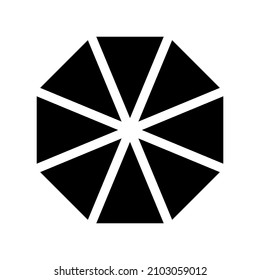 Hexagon icon isolated on white background