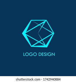 
El icono del hexágono con la línea interior es azul