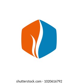 hexagon icon logo vector illustration