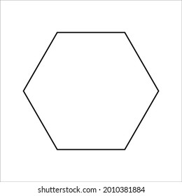 hexagon icon on white background