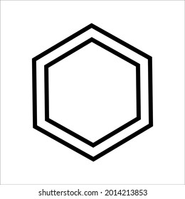 hexagon icon on white background
