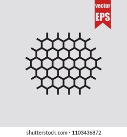 Hexagon icon in trendy isolated on grey background.Vector illustration.
