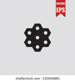 Hexagon icon in trendy isolated on grey background.Vector illustration.