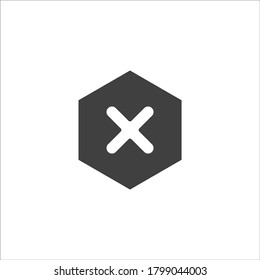 Hexagon icon of vector geometry hexagonal six sided polygon hexagon line