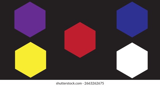 Ícone hexágono da geometria vetorial hexágono hexágono hexagonal de polígono de seis lados. Forma hexágono geométrico para desenho gráfico. Eps 10