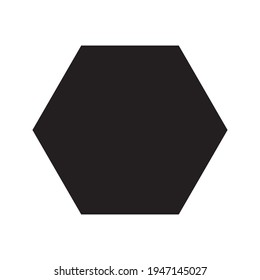 Hexagon icon of vector geometry on white background