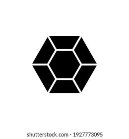 Hexagon Icon vector on white background. Logo Template Illustration Design