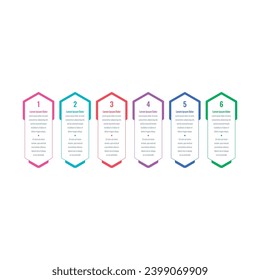 hexagon infographic template. six options infographic template. magazine, internet, education, web, annual report infographic template