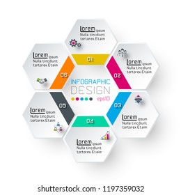 Hexagon Inforgraphics On Vector Graphic Art.