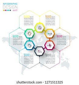 Hexagon Inforgraphics On Vector Graphic Art.