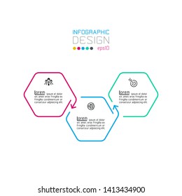 Hexagon inforgraphics on vector graphic art.