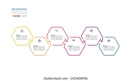 Hexagon Inforgraphics On Vector Graphic Art.