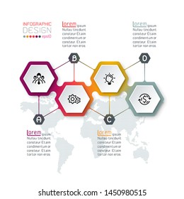 Hexagon Inforgraphics On Vector Graphic Art.