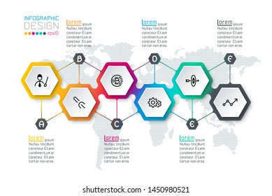 Hexagon Inforgraphics On Vector Graphic Art.