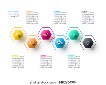 Hexagon Inforgraphics On Vector Graphic Art.