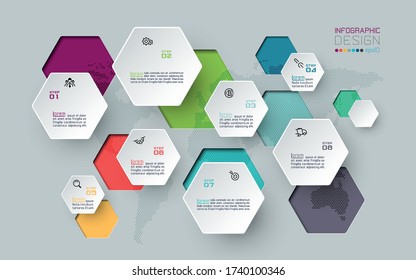 Hexagon Inforgraphics On Vector Graphic Art.