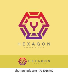 hexagon initial Letter Y Logo design