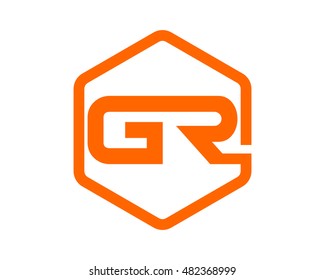 hexagon initial typography typeset alphabet font image vector icon