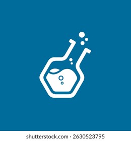 Hexagon Laboratory Measuring Bottle logo design vector illustration