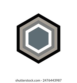 Hexagon Layers Logo oder Icon. Modernes flaches Sechseck-Logo. Logos für Unternehmen, Unternehmen, Teams und andere.