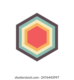 Logotipo o ícono de las capas de hexágono. Logotipo de hexágono plano moderno. Logotipos para empresas, empresas, Equipos y otros.