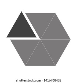 hexagon layout. geometric figure. hexagon chart. hexagon icon. vector illustration eps10