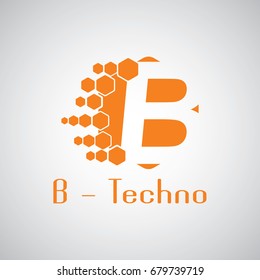 Hexagon Letter B Logo. B Letter Design vector with Hexagon