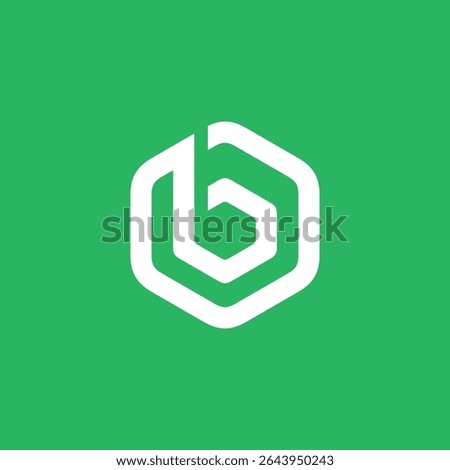 Hexagon Letter B logo design vector template