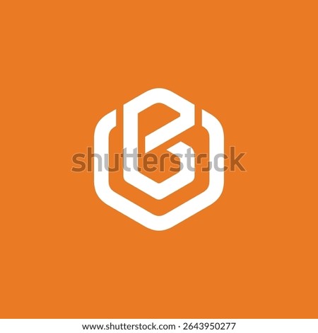 Hexagon Letter B logo design vector template