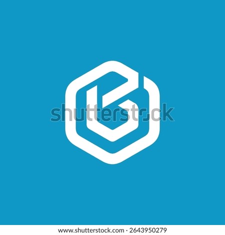 Hexagon Letter B logo design vector template