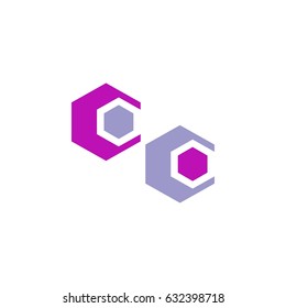 Hexagon with letter C logo